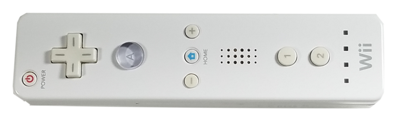 Nintendo Wii Remote Wireless RVL-003 Primary Controller W/ Genuine Wiimote Accelerometer Handy Motion & Internal Speaker & Vibrations OEM - White