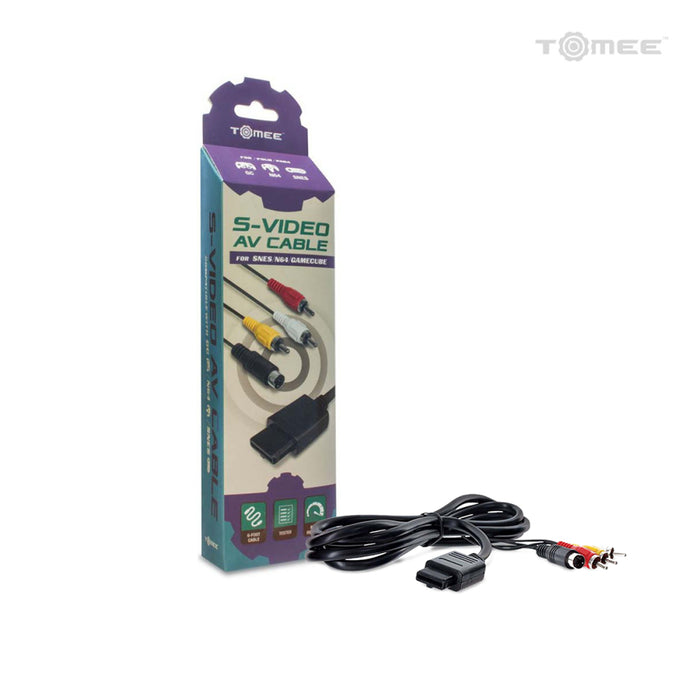 Tomee 6ft. S-Video AV Audio Video Cable For Nintendo Game Systems (N64/GC/SNES)