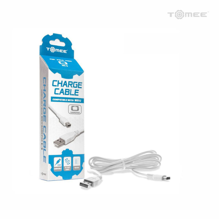 Tomee 10ft. Charge Cable - USB Charging Power Cord For Nintendo Wii U Gamepad