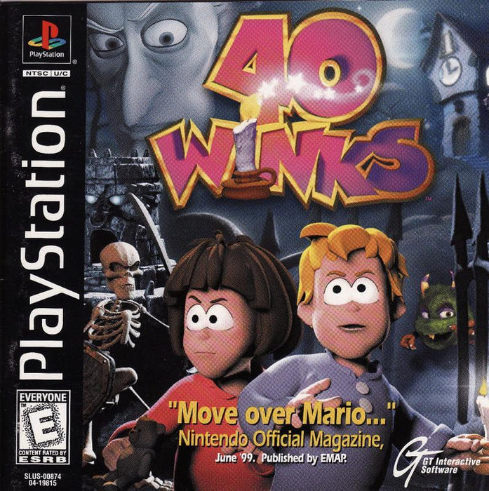 40 Winks - Sony PlayStation 1 PS1 PS2 PS3 PS PSX Video Game