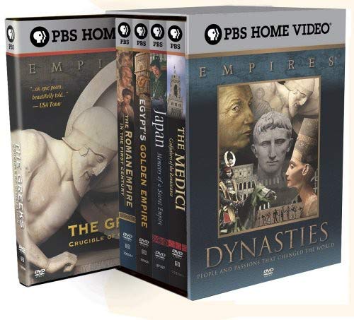 Empires Collection - The Dynasties Egypt's Golden Empire / The Medici Godfathers Of The Renaissance / Japan Memoirs Of A Secret Empire / The Roman Empire In The First Century / The Greeks Crucible Of Civilization