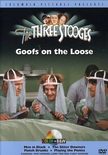 The Three Stooges Goofs On The Loose Colorized Black White - Video Vid NTSC USA