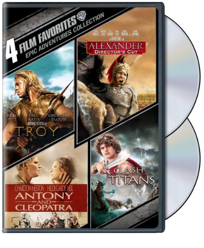 4 Film Favorites Epic Adventures Alexander Directors Cut Antony Cleopatra Clash Of The Titans Troy