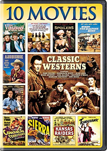 Classic Westerns, 10-Movie Collection When Daltons Rode / The Virginian / Whispering Smith / The Spoilers / Comanche Territory / Sierra / Kansas Raiders / Tomahawk / Albuquerque / Texas Rangers Ride Again