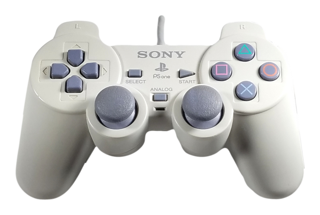 Sony PlayStation 1 PS1 Dual Shock Wired Controller SCPH-1200 Original Control Pad W/ Analog Sticks & Vibration Feature & Compatible W/ PS One Console - Gray