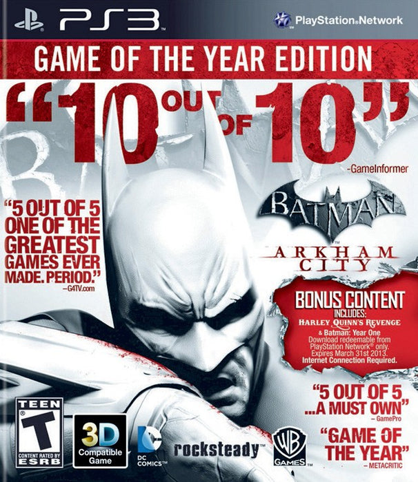 Batman Arkham City - Game of the Year Edition - Sony PlayStation 3 PS3 Game
