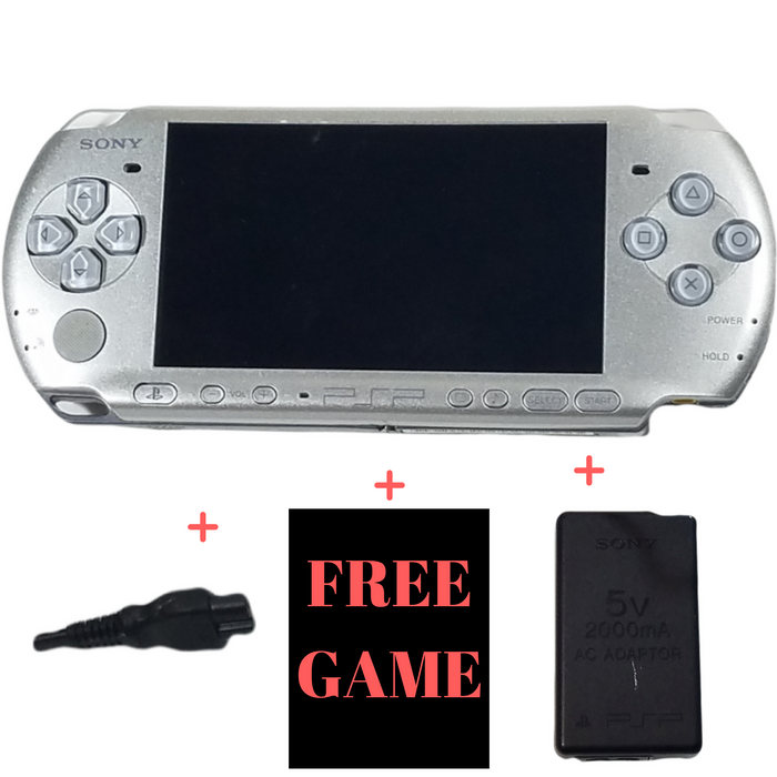 Sony Playstation Portable PSP 3000 Series Handheld Gaming Console System  (Mystic Silver) (Renewed)