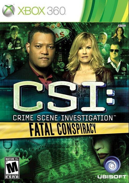 CSI Crime Scene Investigation Fatal Conspiracy - Microsoft Xbox 360 X360 Game