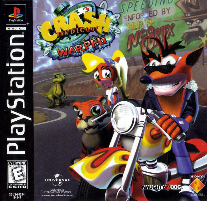 Crash Bandicoot Warped - Sony PlayStation 1 PS1 PS2 PS3 PS PSX Video Game