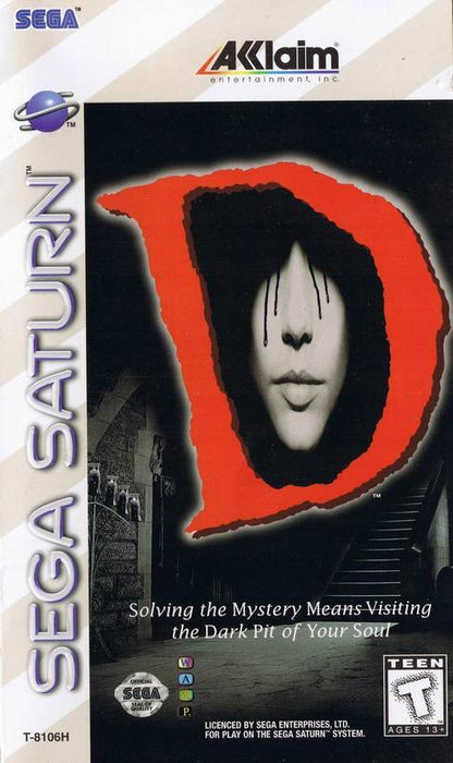 D - Sega Saturn SAT Video Game SAT Video Game