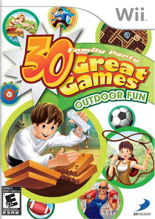 Family Party 30 Great Games Outdoor Fun - Nintendo Wii NW Video Game