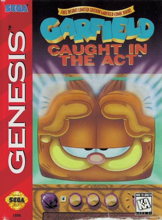 Garfield Caught in the Act - Sega Genesis SG GEN Mega Drive SMD Video Game
