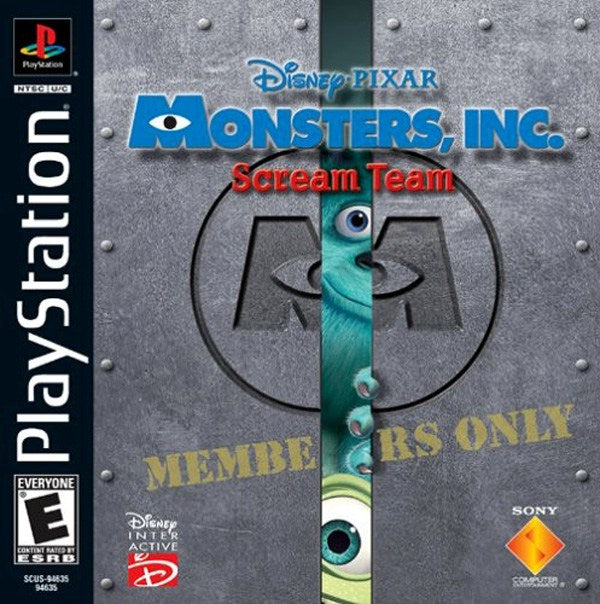 Monsters Inc. Scream Team - Sony PlayStation 1 PS1 PS2 PS3 PS PSX Video Game