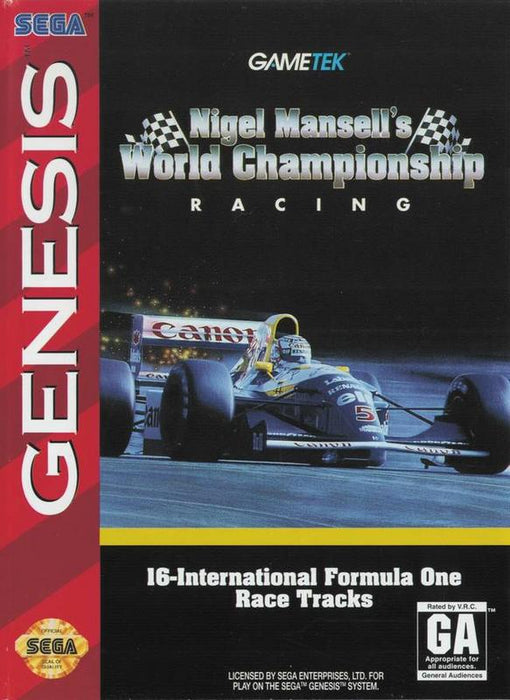 Nigel Mansells World Championship Racing - Sega Genesis