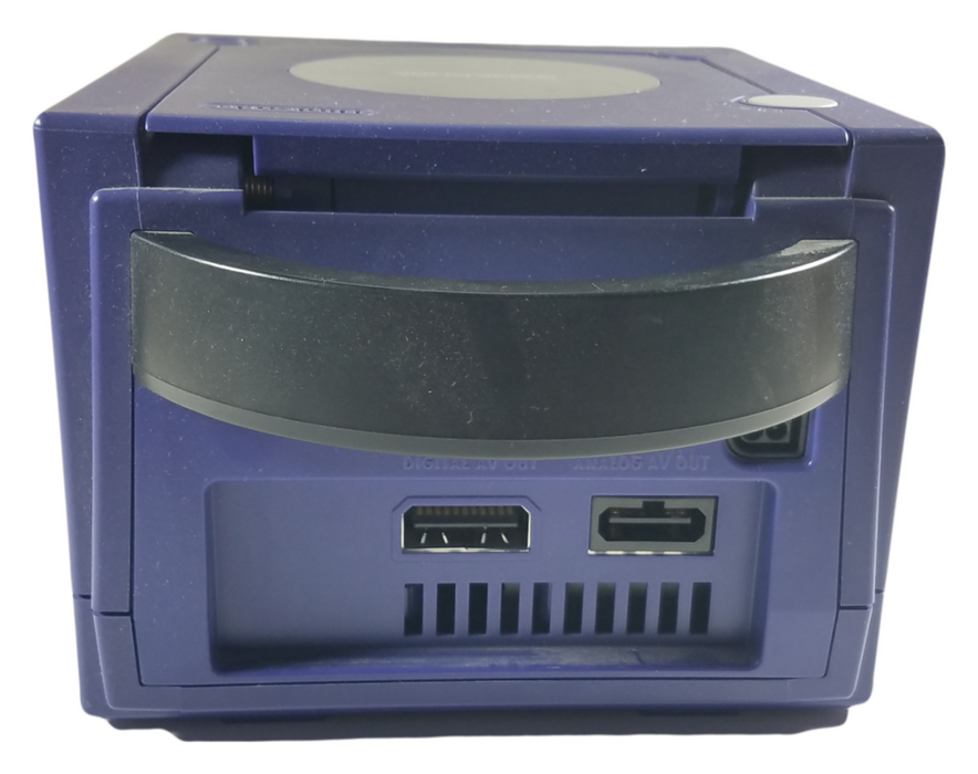 Nintendo Gamecube NGC Console System Bundle W/ 4 Multiplayer Ports W/ 1 Free Game & Controller & Memory Card & RCA AV & Power Cord - Indigo Purple