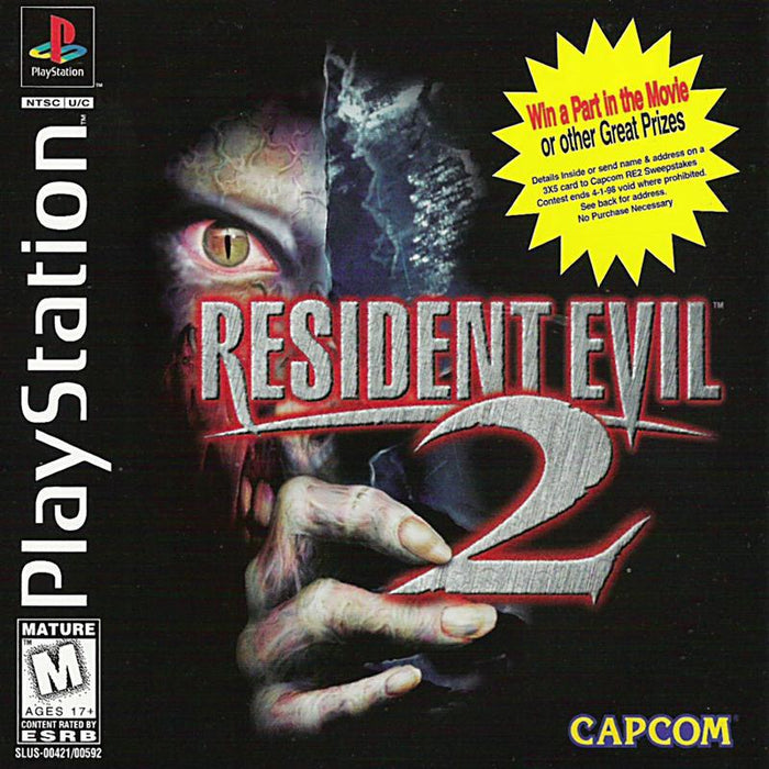 Resident Evil 2 - Sony PlayStation 1 PS1 PS2 PS3 PS PSX Video Game