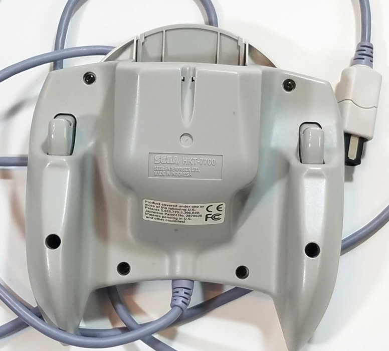 Sega Dreamcast DC Retro Game Controller HKT-7700 W/ Analog Stick & Triggers Buttons & 4 Classic Action Buttons & VMU Visual Memory Unit Slot – Gray