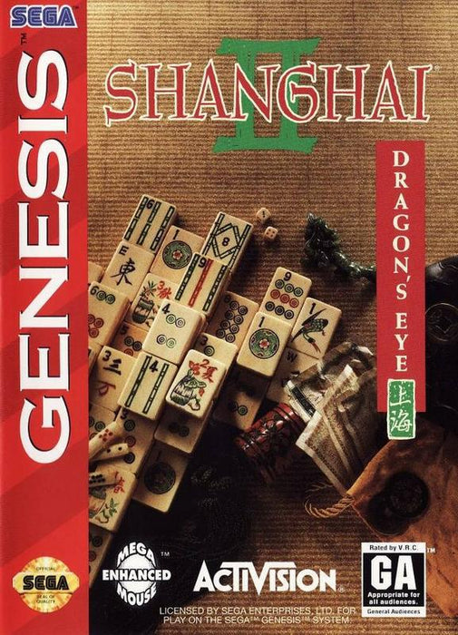 Shanghai II Dragons Eye - Sega Genesis SG GEN Mega Drive SMD Video Game