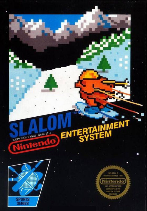 Slalom - Nintendo Entertainment System NES Video Game