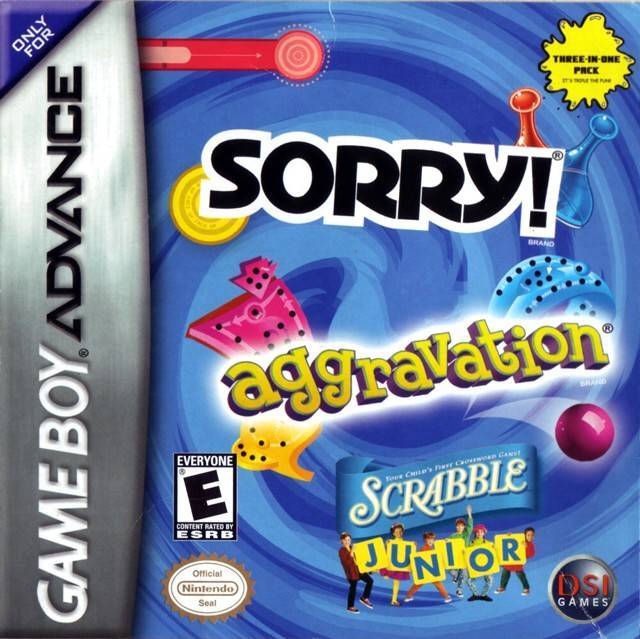 Sorry!  Aggravation  Scrabble Junior - Game Boy Advance