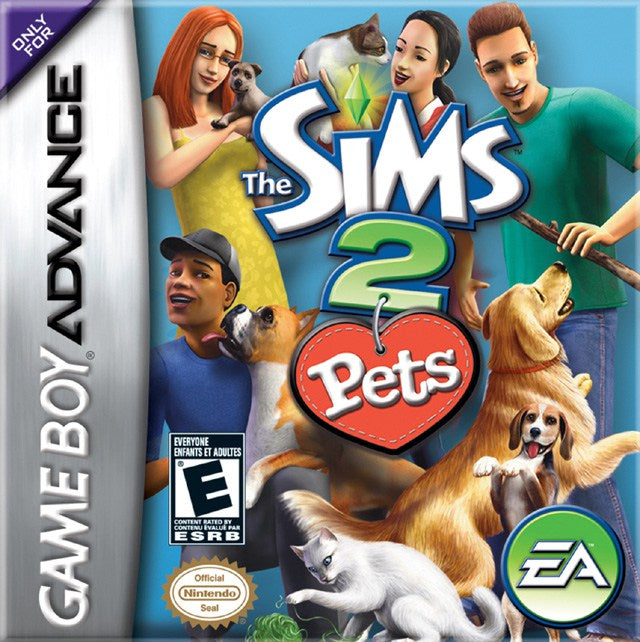 The Sims 2 Pets - Nintendo Game Boy Advance GBA GBA SP NGBA NGBA SP Video Game