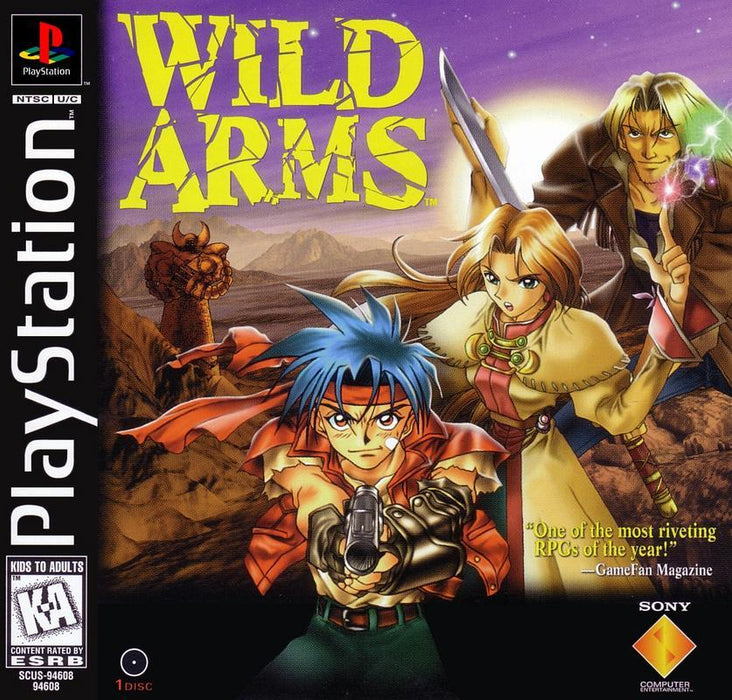 Wild Arms - Sony PlayStation 1 PS1 PS2 PS3 PS PSX Video Game