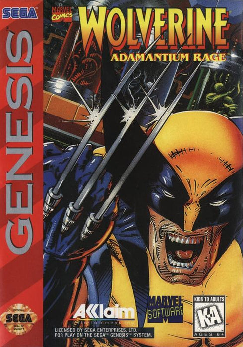 Wolverine Adamantium Rage - Sega Genesis